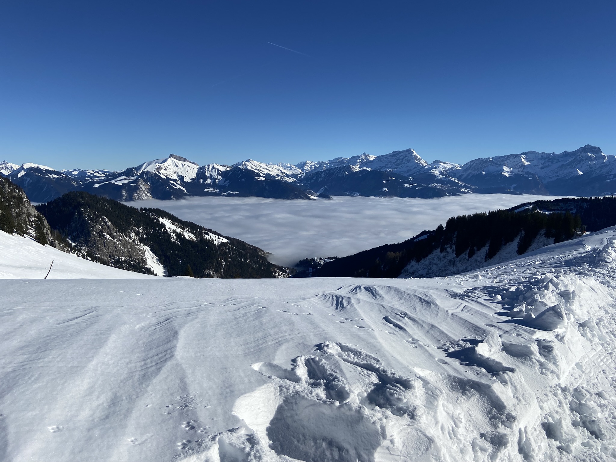 Panorama alpin hivernal
